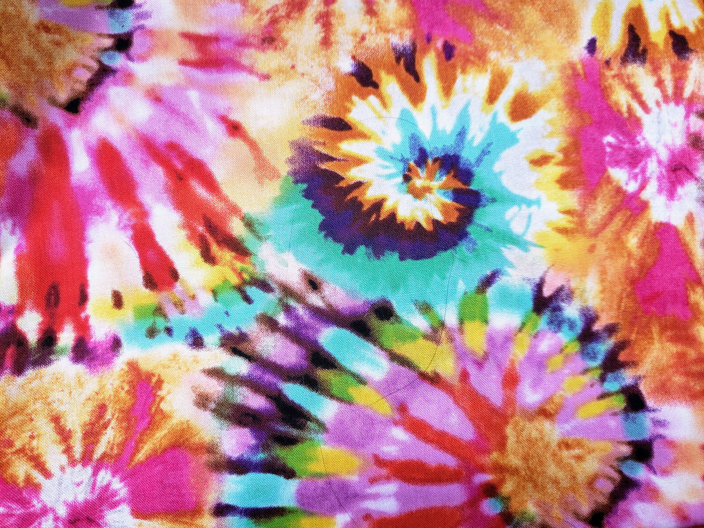 Clip on Dog Bandana With Buckle Pet Cat Bandanna Scarf Tie Dye Rainbow Pink Colorful Summer Print Handmade to Order