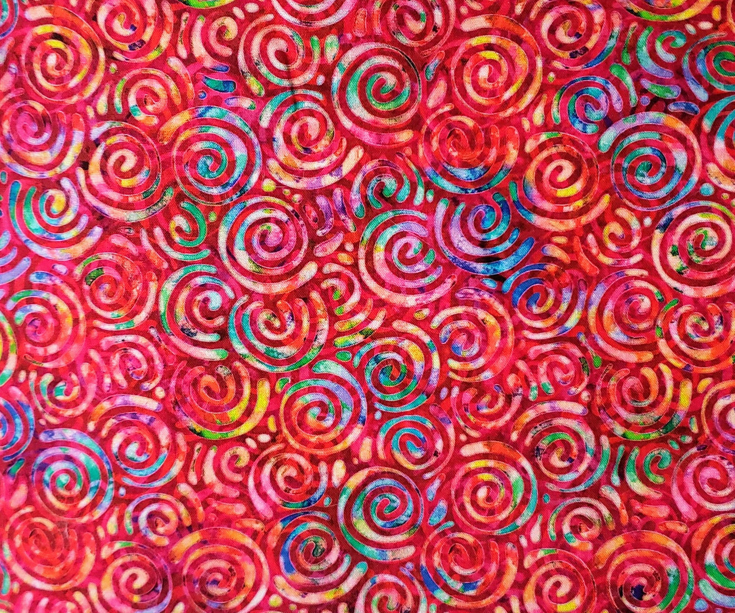 Clip on Dog Bandana With Buckle Pet Cat Bandanna Scarf Color of the Year COTY 2023 Magenta Circles Spirals Rainbow Pink Colorful Fun Handmade to Order