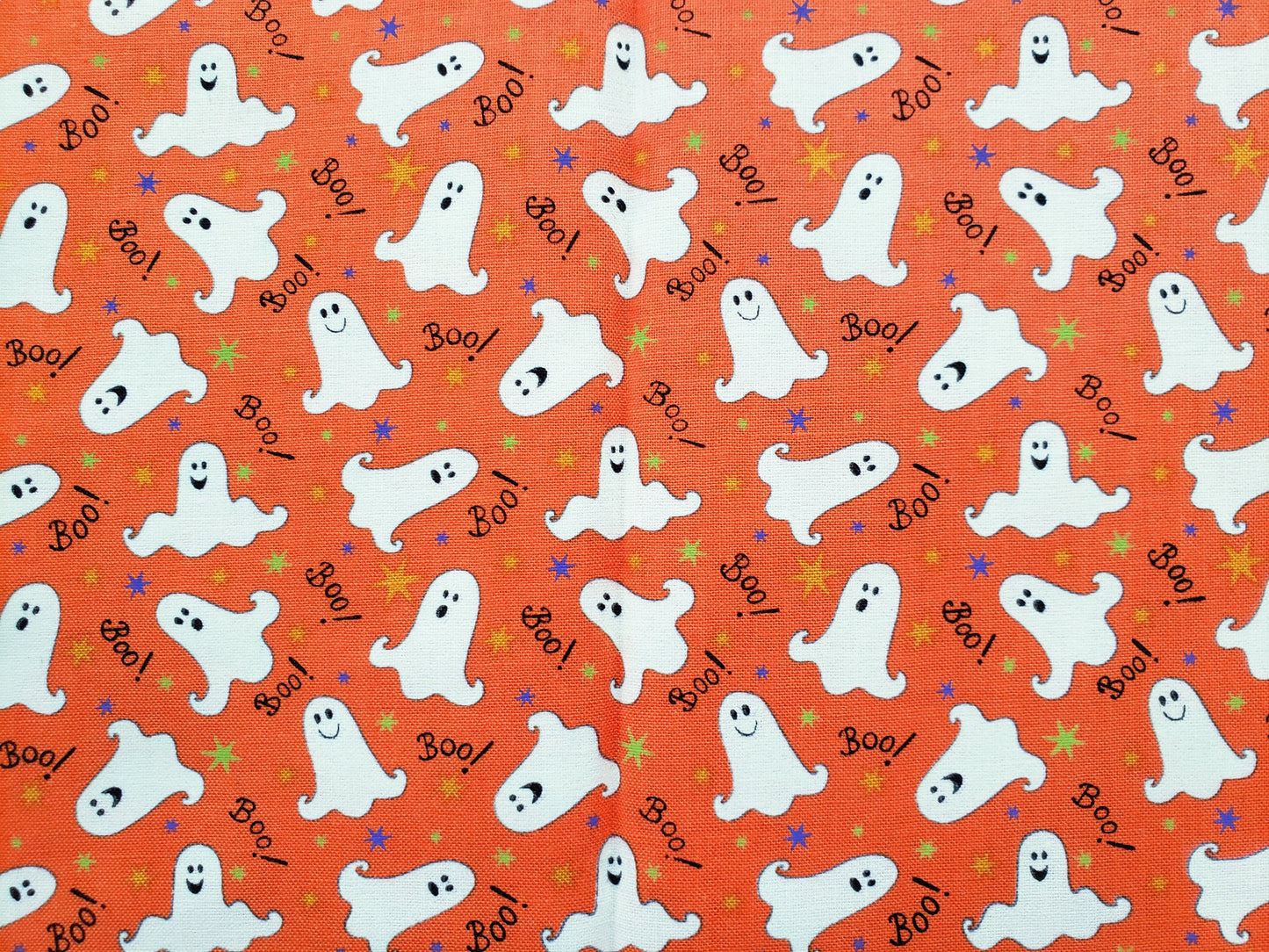 Glow in the Dark Ghosts on Orange Fall Autumn Halloween Clip on Dog Bandana With Buckle Pet Cat Bandanna Handmade to Order