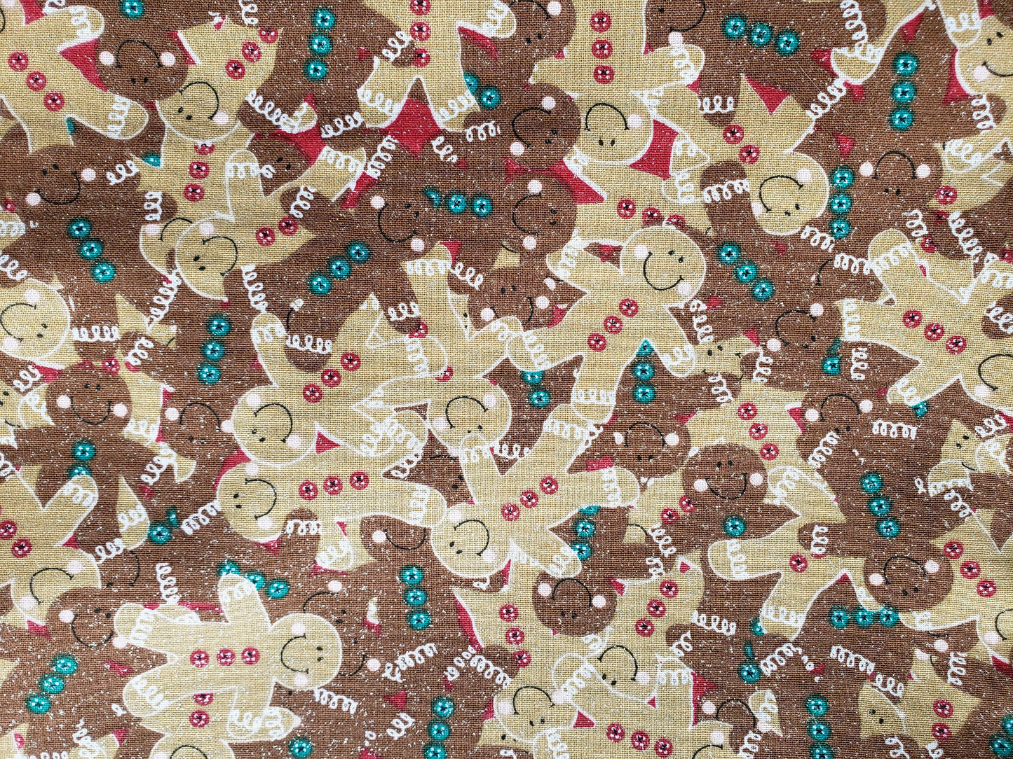 Clip on Dog Bandana With Buckle Pet Cat Bandanna Scarf Christmas Gingerbread Brown Tan Man Cookies Holiday Winter Handmade to Order