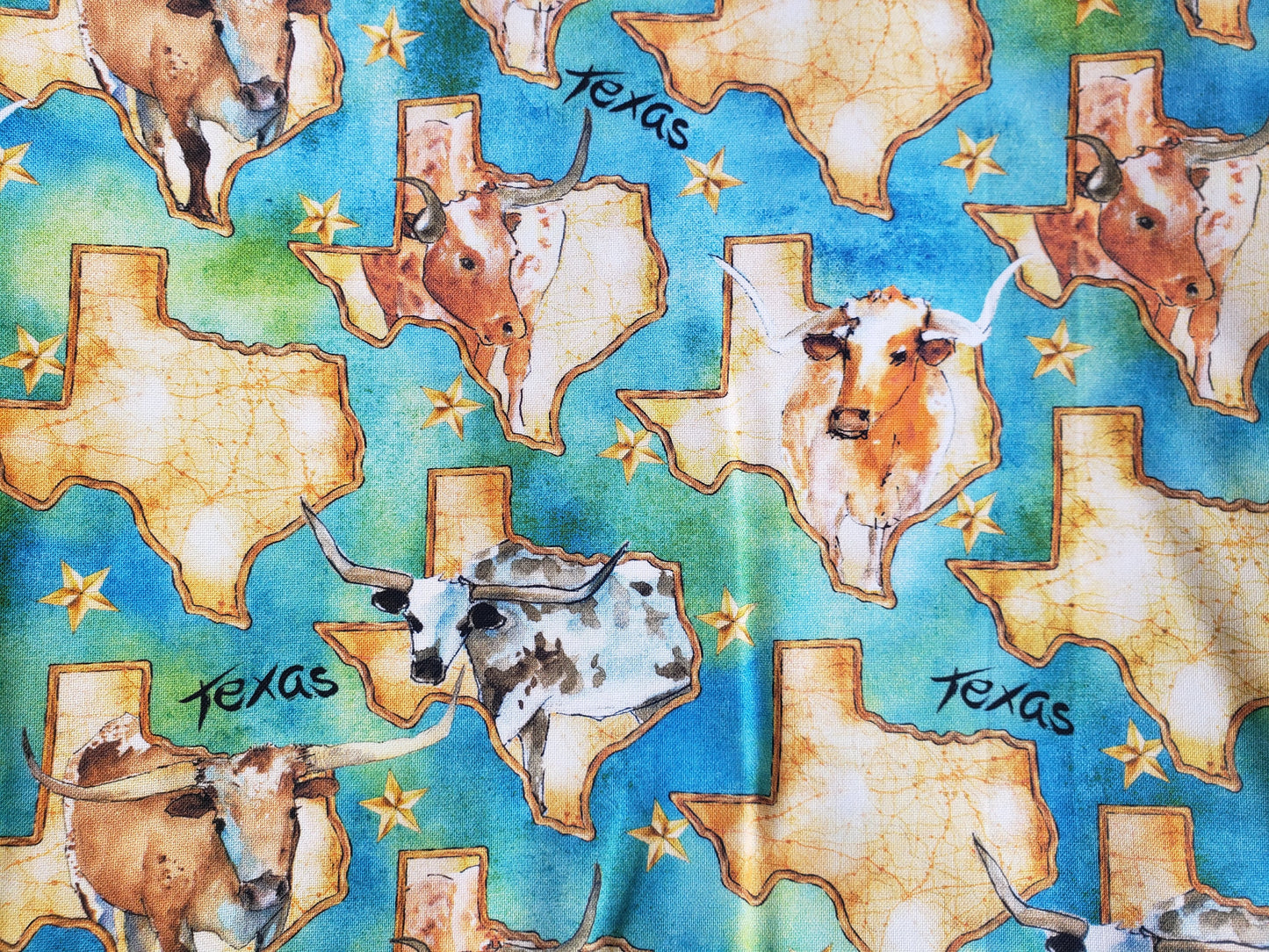 Clip on Dog Bandana With Buckle Pet Cat Bandanna Texas Longorn Maps Texan State Pride Handmade to Order