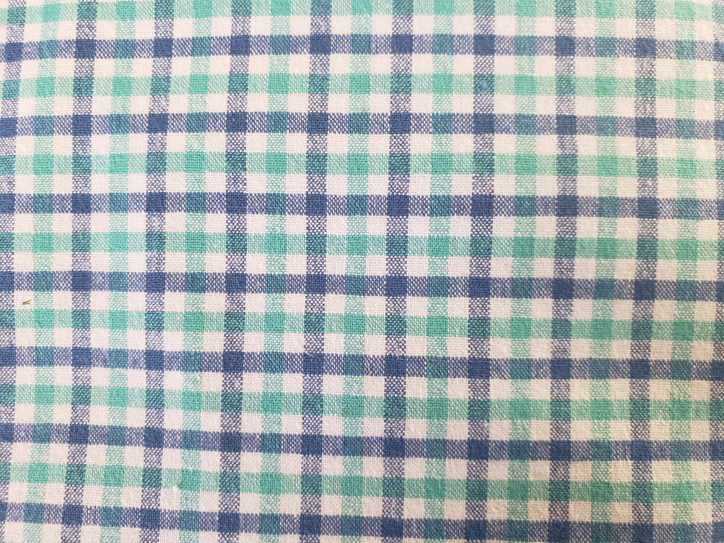 Clip on Dog Bandana With Buckle Pet Cat Bandanna Tiny Teal & Navy Blue Gingham Plaid Handmade to Order