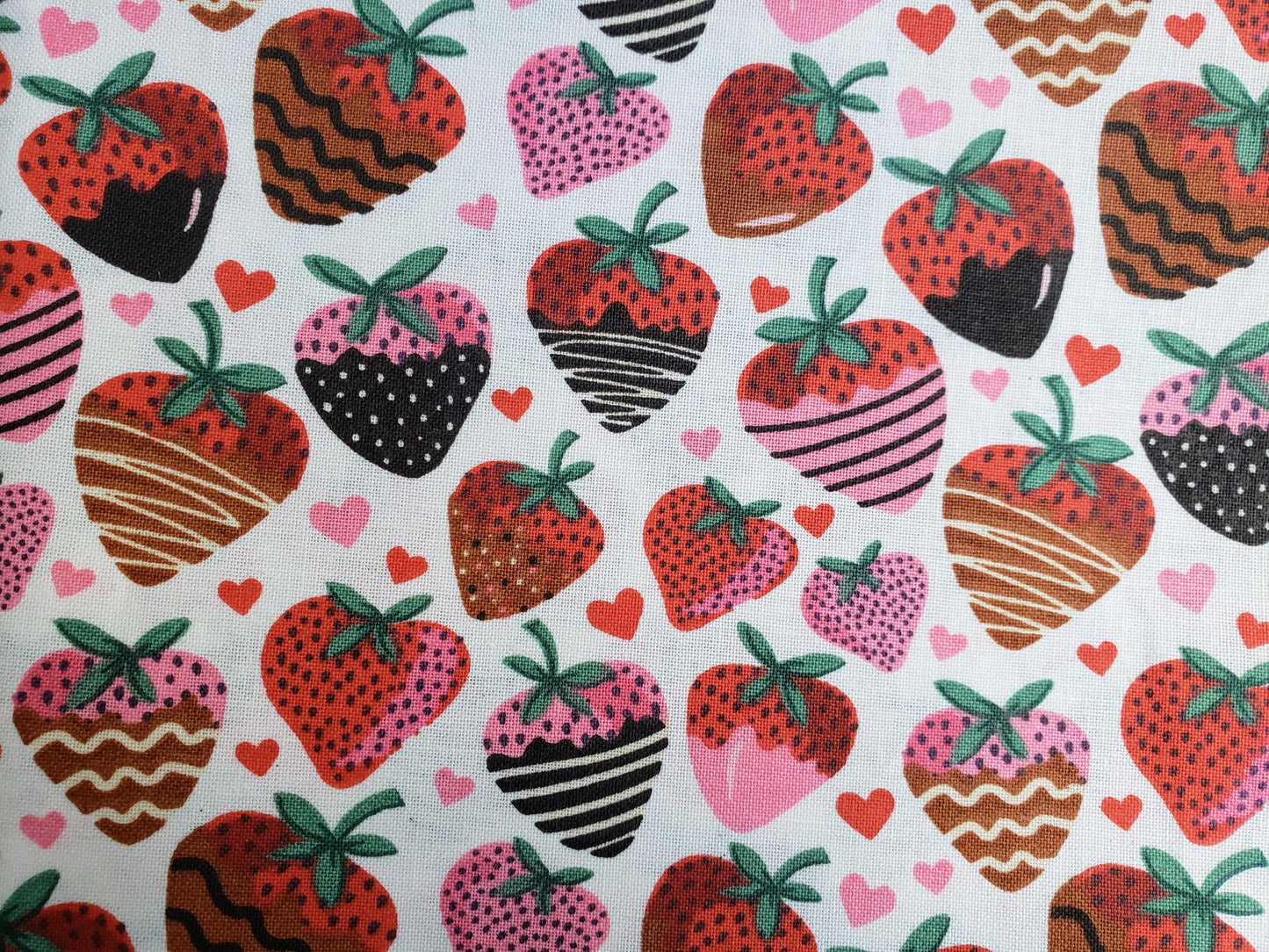 Clip on Dog Bandana With Buckle Pet Cat Bandanna Scarf Red Pink Chocolate Covered Strawberries Hearts Valentine's Day Love Handmade to Order