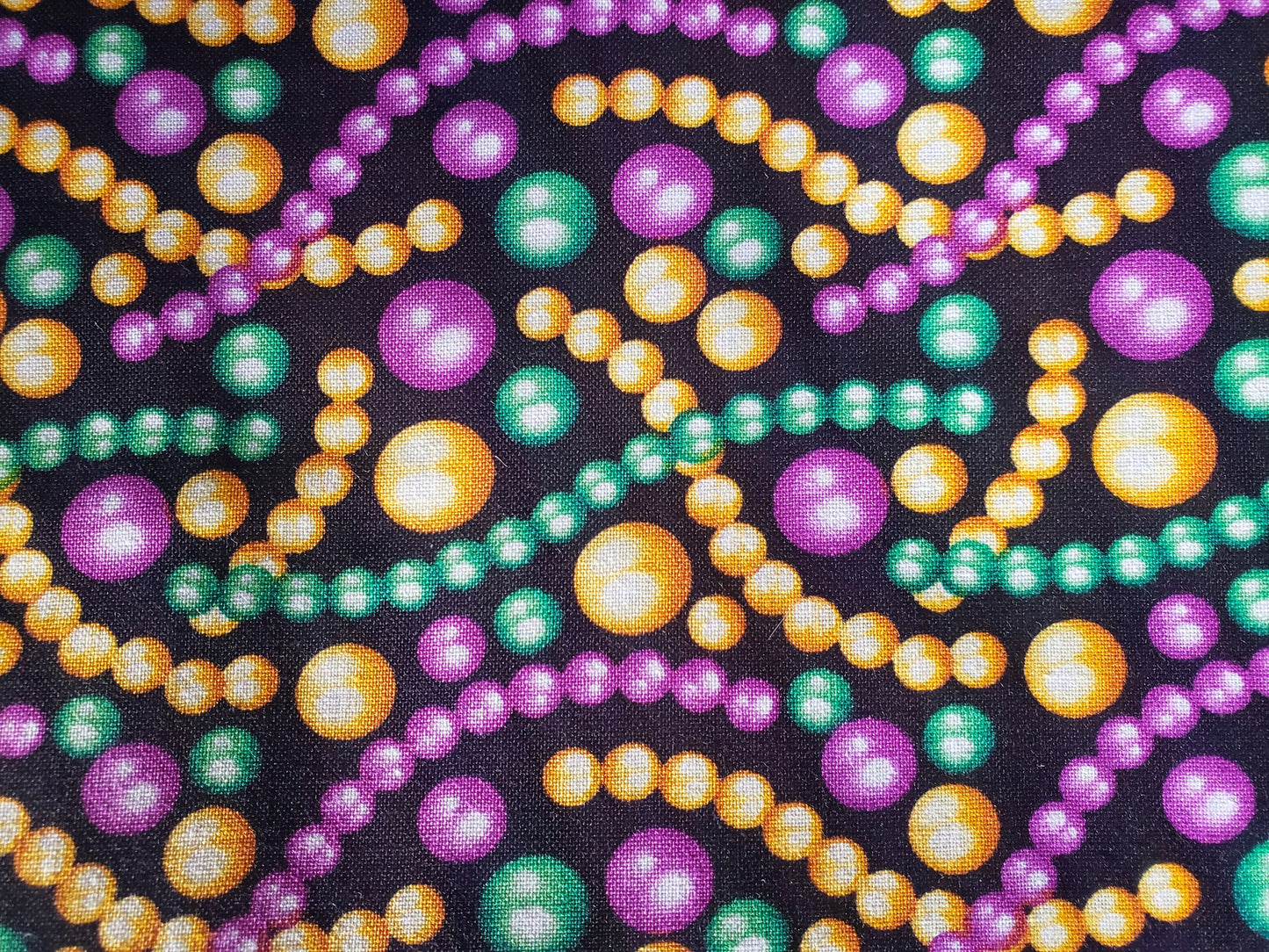 NOLA Beads Mardi Gras Laissez Les Bon Temps Rouler Clip on Dog Bandana With Buckle Pet Cat Bandanna Handmade to Order