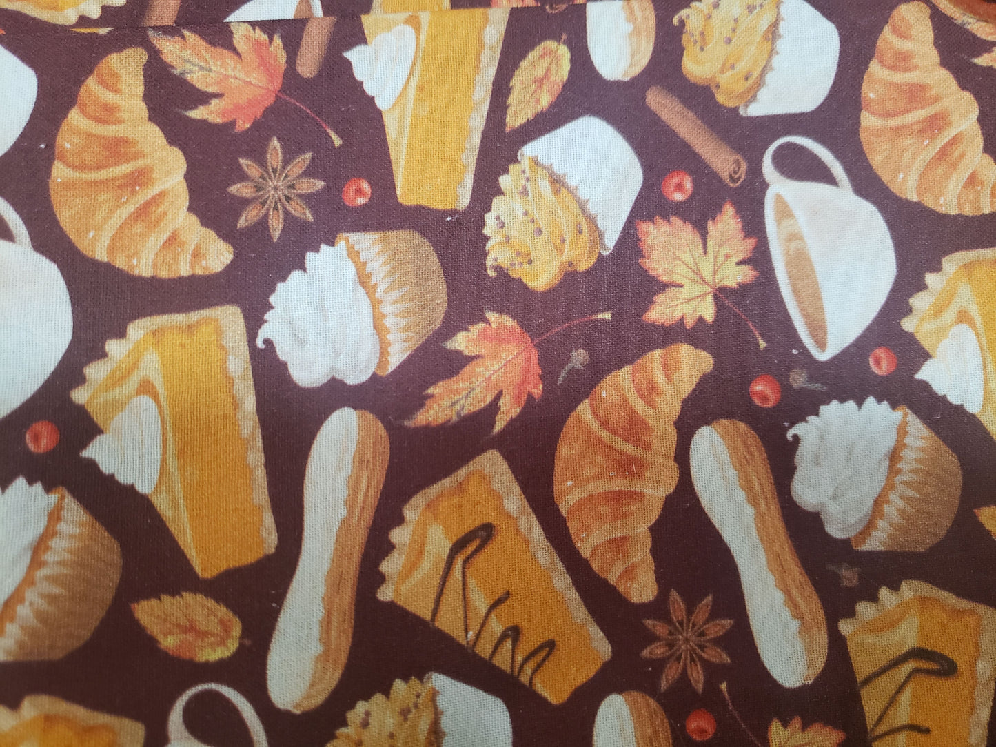 Pumpkin Pie Fall Desserts Thanksgiving Sweets Treats Clip on Dog Bandana With Buckle Pet Cat Bandanna Handmade to Order
