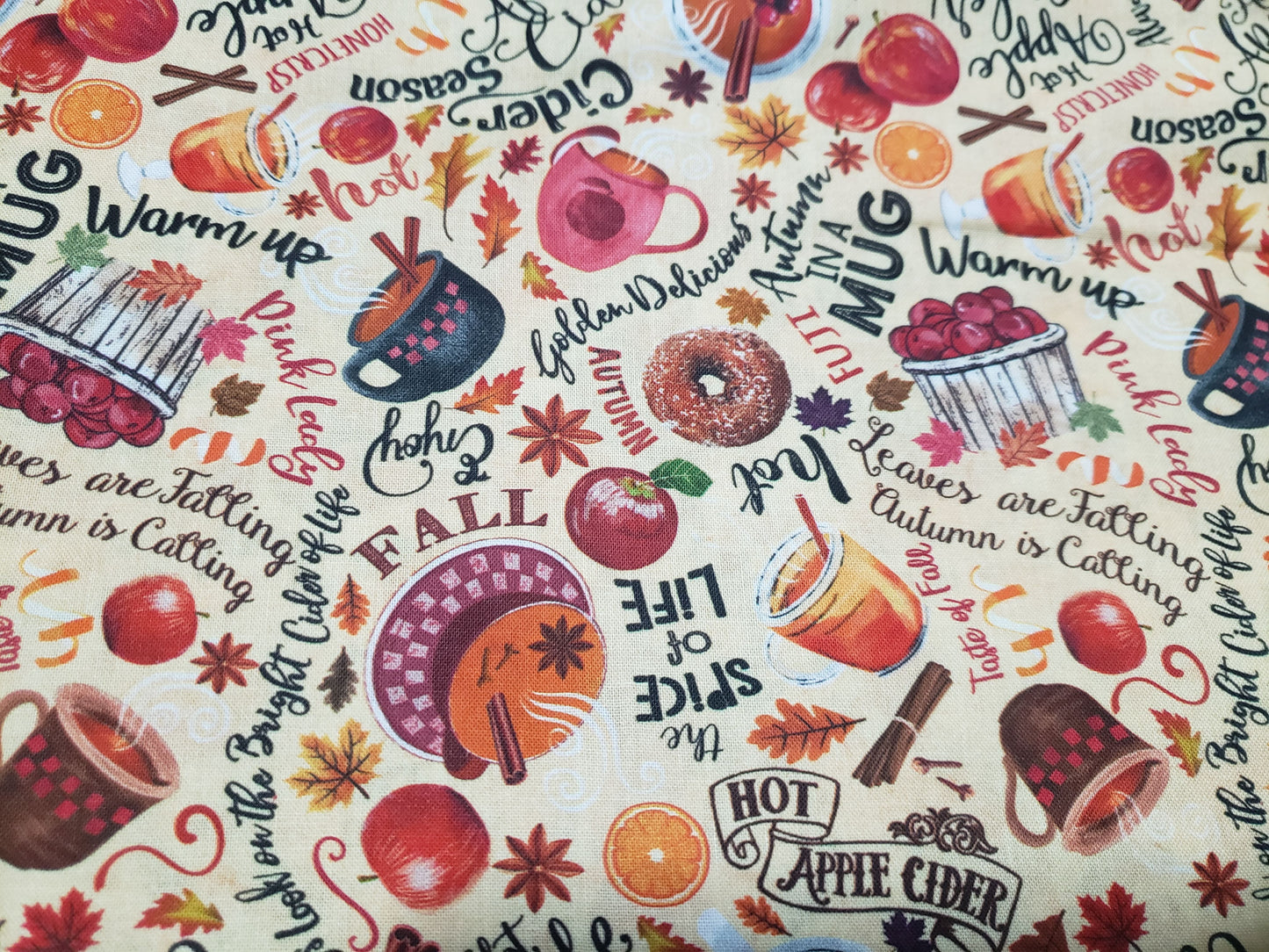 Apple Cider Season Fall Autumn Harvest Clip on Dog Bandana With Buckle Pet Cat Bandanna Handmade to Order