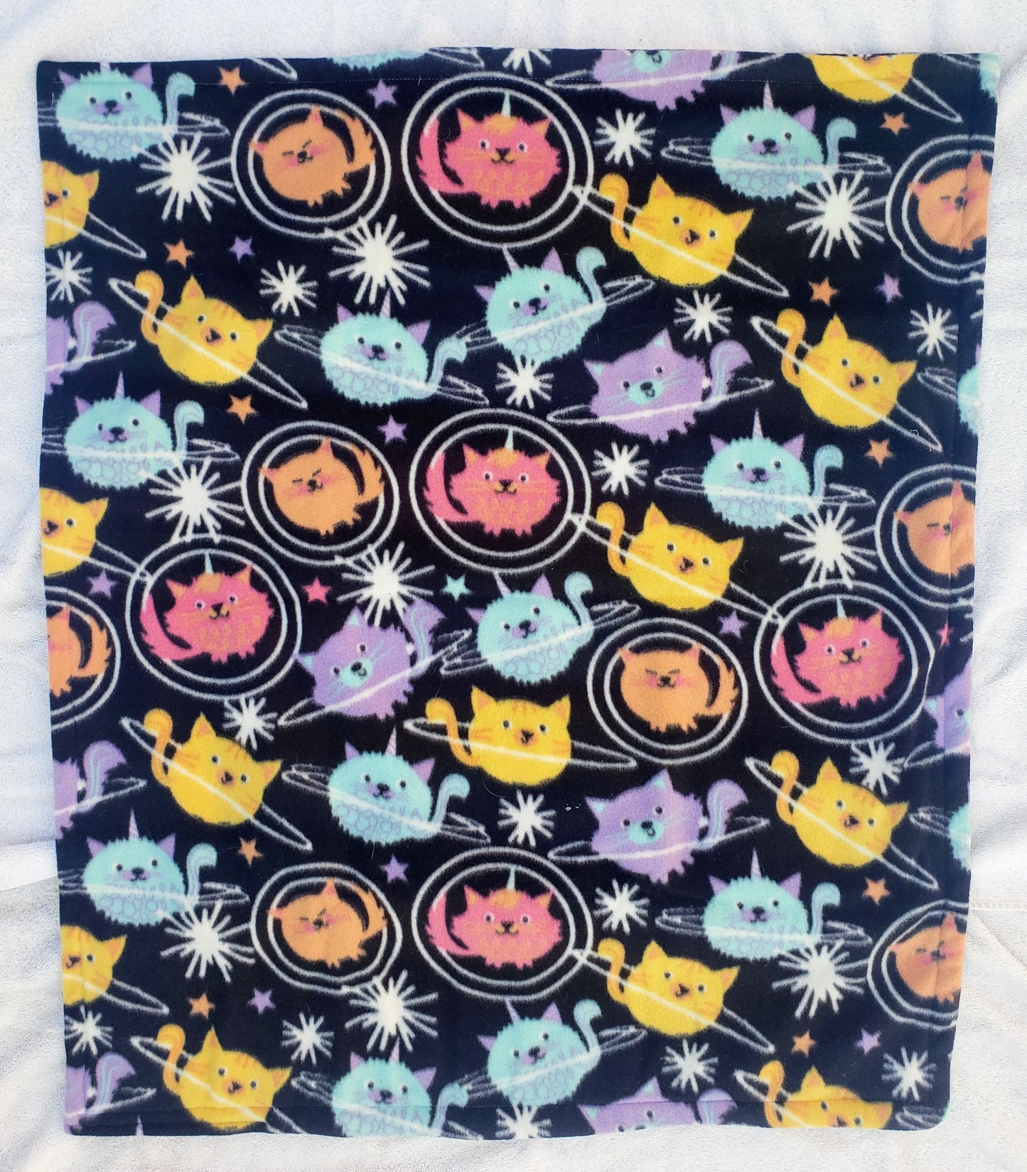 Space Cats, AstroCats 33x28 inch Pet Lap Couch Blanket for Dogs, Cats, Rabbits, and other pets