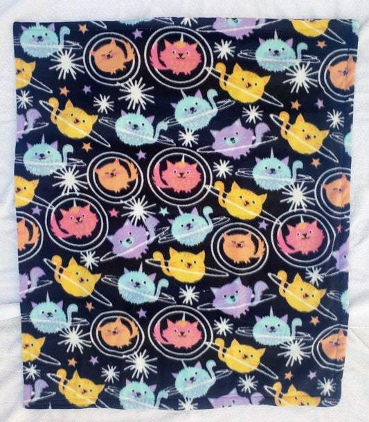 Space Cats, AstroCats 33x28 inch Pet Lap Couch Blanket for Dogs, Cats, Rabbits, and other pets