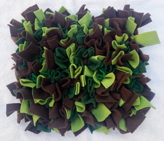 Small 9x12 Camo Green Forest Snuffle Mat Rooting Rug Canine Pet Dog Pig Rabbit Guinea Pig Rat Enrichment Interactive Toy Foraging Nose Work READY TO SHIP