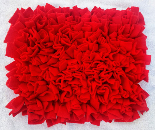 Small 9x12 Red Snuffle Mat Rooting Rug Canine Pet Dog Pig Rabbit Guinea Pig Rat Enrichment Interactive Toy Foraging Nose Work READY TO SHIP