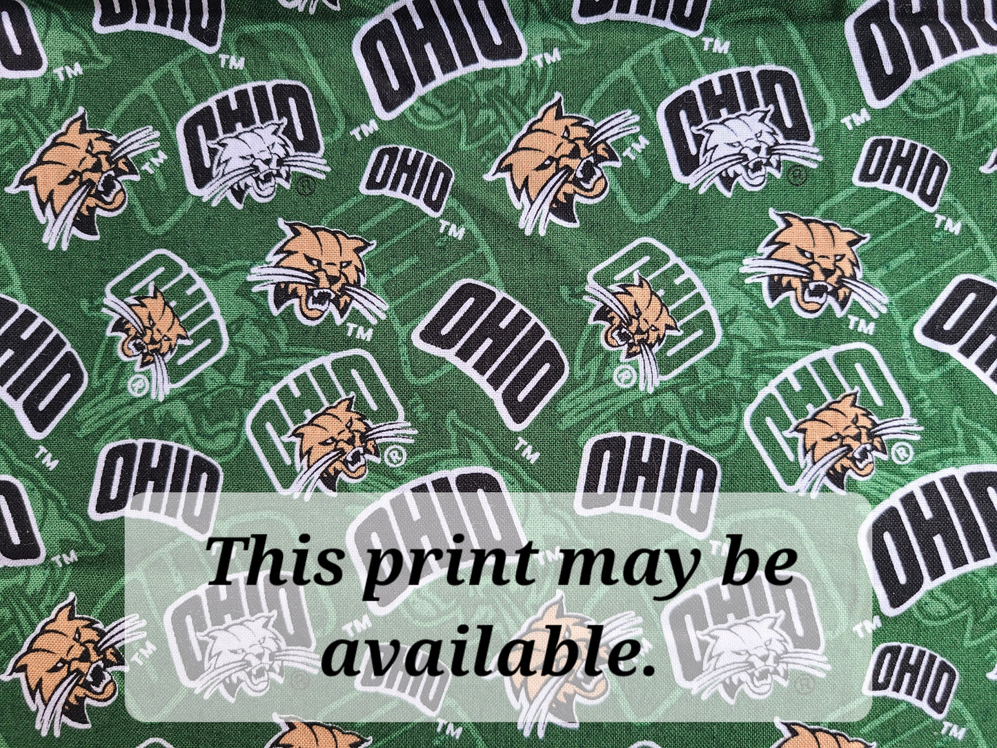 Ohio University BOBCATS Clip on Dog Bandana With Buckle Pet Cat Bandanna Scarf ncaa Handmade to Order