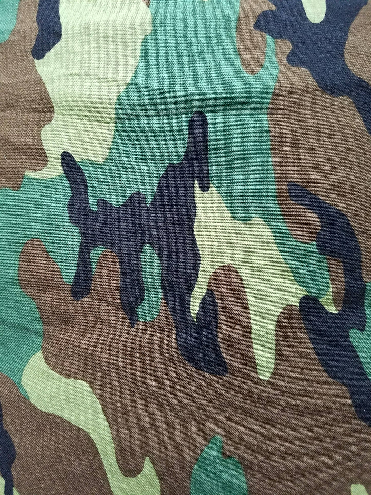 Clip on Dog Bandana With Buckle Pet Cat Bandanna Scarf Green Camo Print Handmade to Order