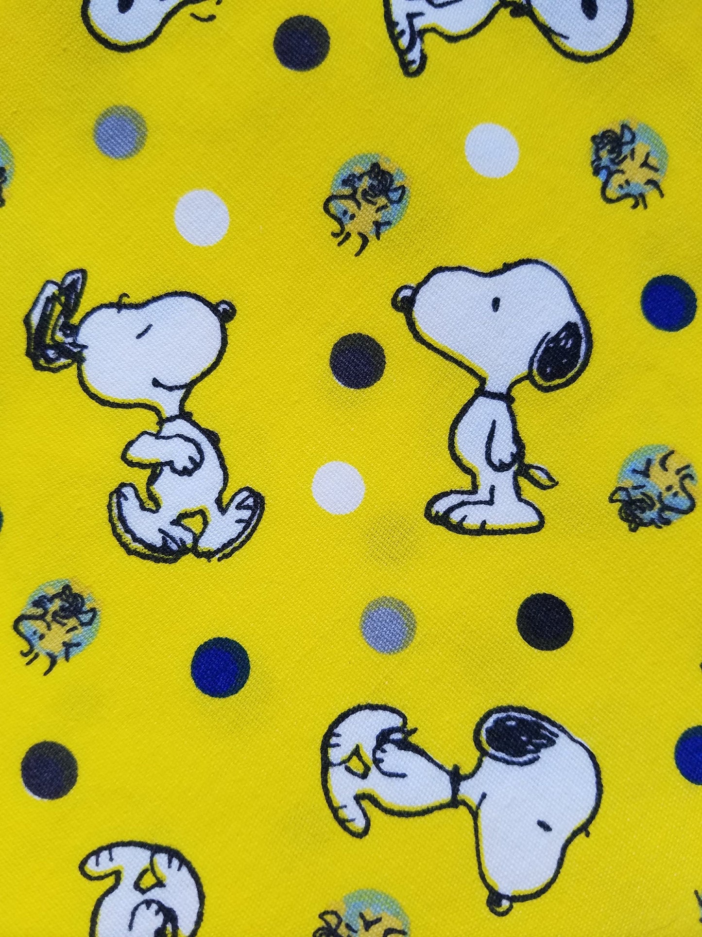 Clip on Dog Bandana With Buckle Pet Cat Bandanna Scarf Yellow Snoopy & Woodstock Peanuts Handmade to Order