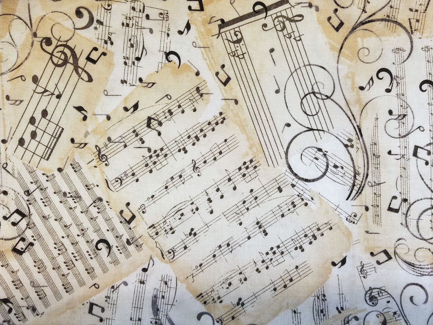 Clip on Dog Bandana With Buckle Pet Cat Bandanna Scarf Musical Sheet Music Notes Handmade to Order