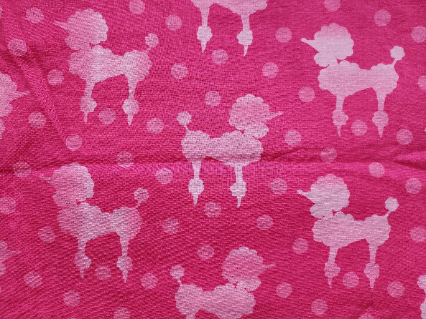 Clip on Dog Bandana With Buckle Pet Cat Bandanna Scarf Classic Hot Pink French Poodles Toy Mini Spoo Print Handmade to Order