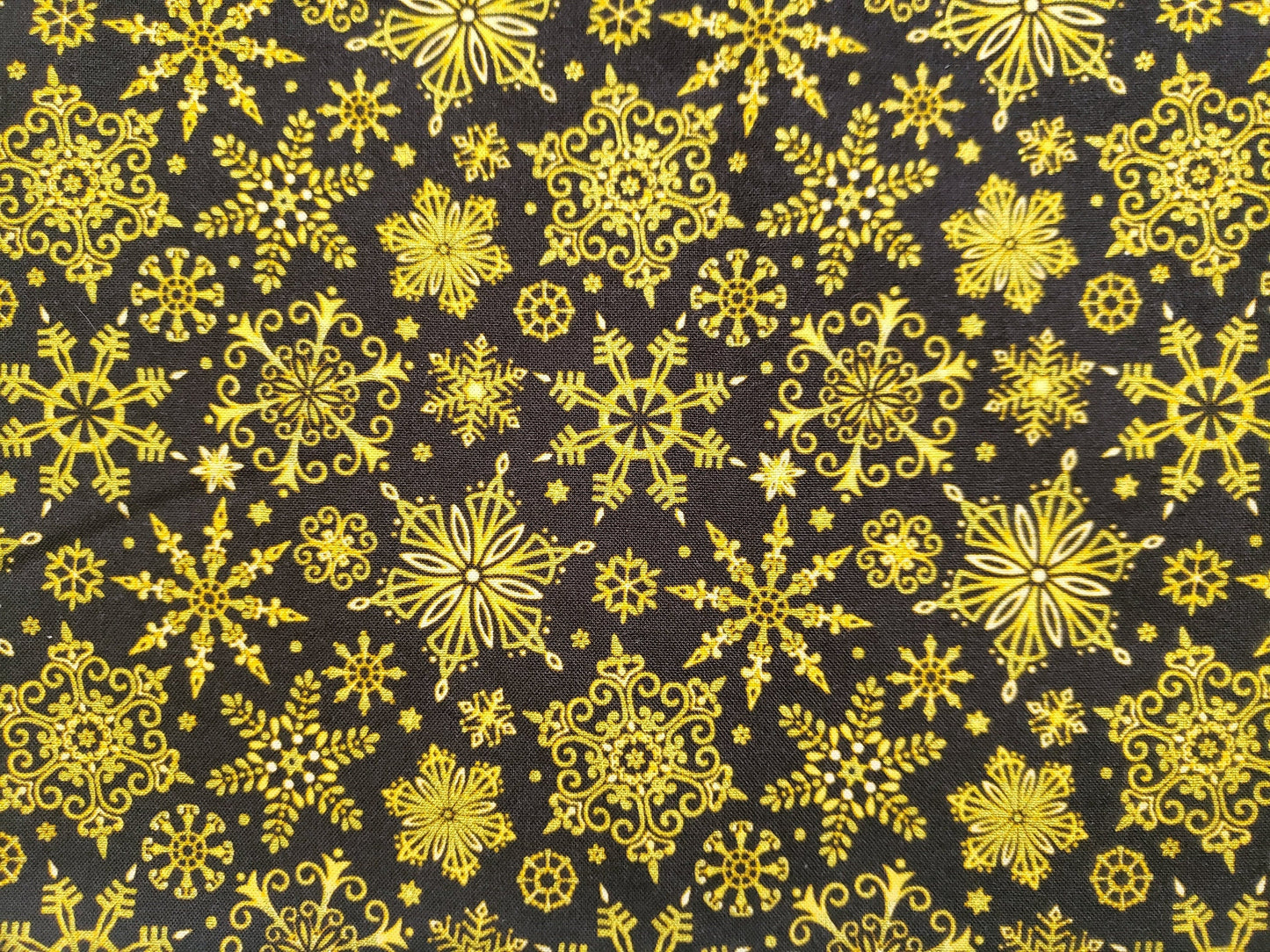 Clip on Dog Bandana With Buckle Pet Cat Bandanna Scarf Black & Gold Snowflake Christmas Holiday Handmade to Order