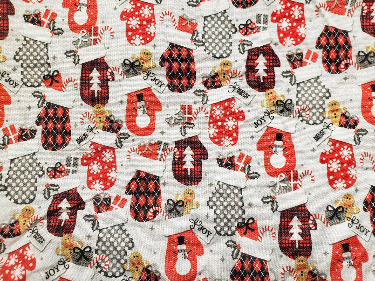 Clip on Dog Bandana With Buckle Pet Cat Bandanna Scarf Red & Silver Christmas Mittens Gloves Winter Holiday Handmade to Order