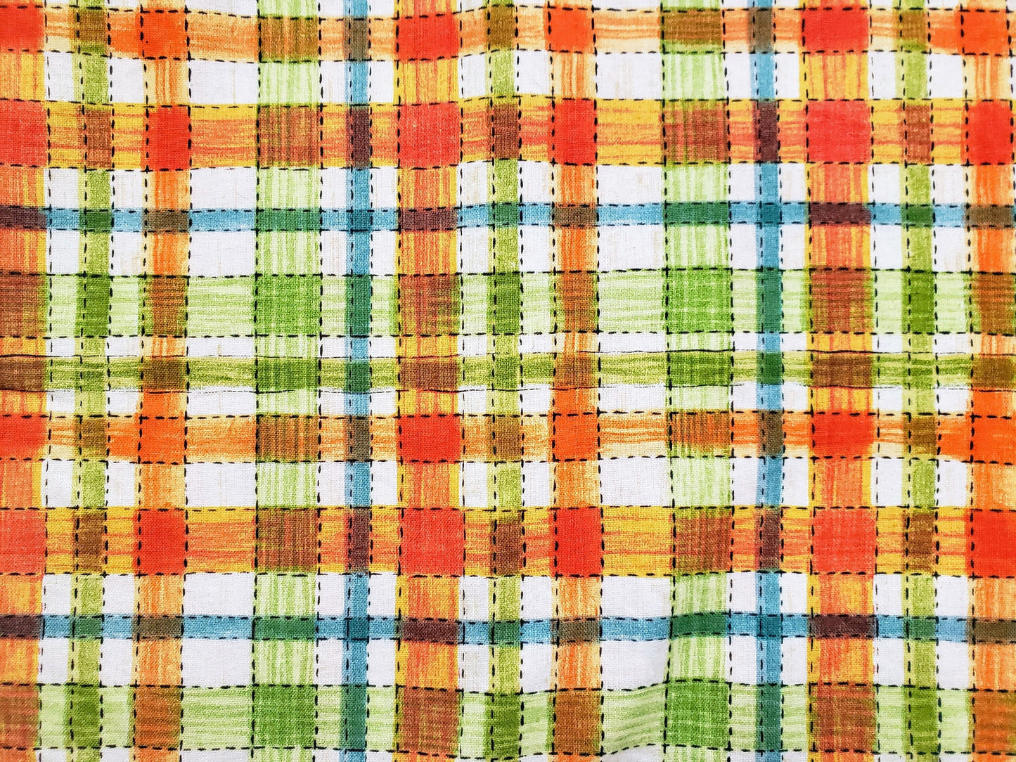 Colorful Autumn Plaid Fall Harvest Thanksgiving Clip on Dog Bandana With Buckle Pet Cat Bandanna Handmade to Order