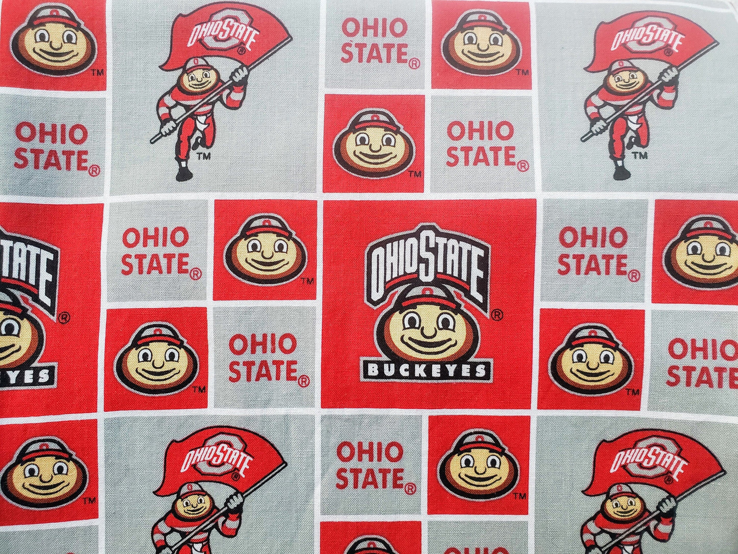 Clip on Dog Bandana With Buckle Pet Cat Bandanna Scarf Ohio State University Buckeyes ncaa osu Handmade to Order