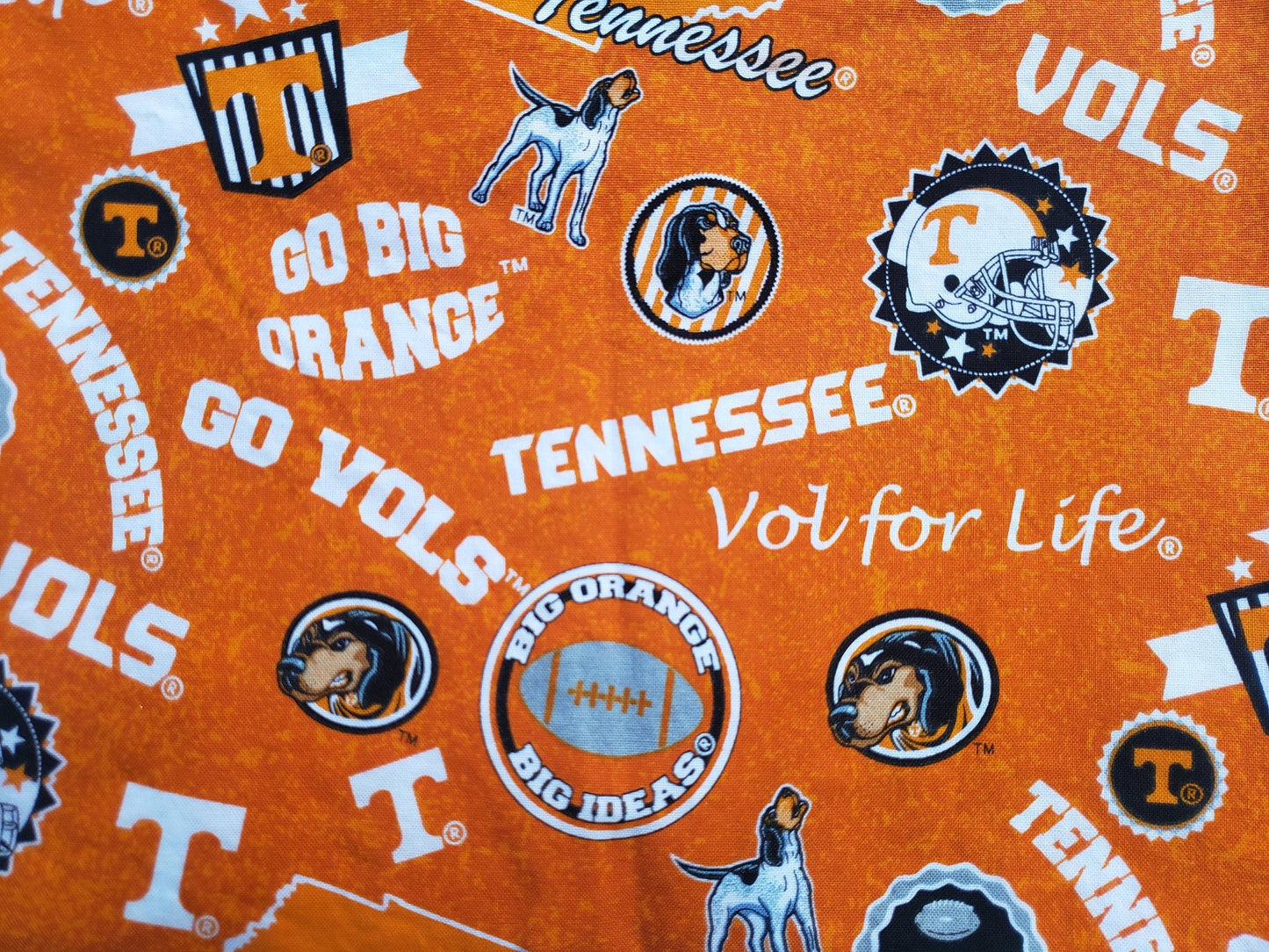 Clip on Dog Bandana With Buckle Pet Cat Bandanna Scarf University of Tennessee Volunteers VOLS ncaa ut Handmade to Order