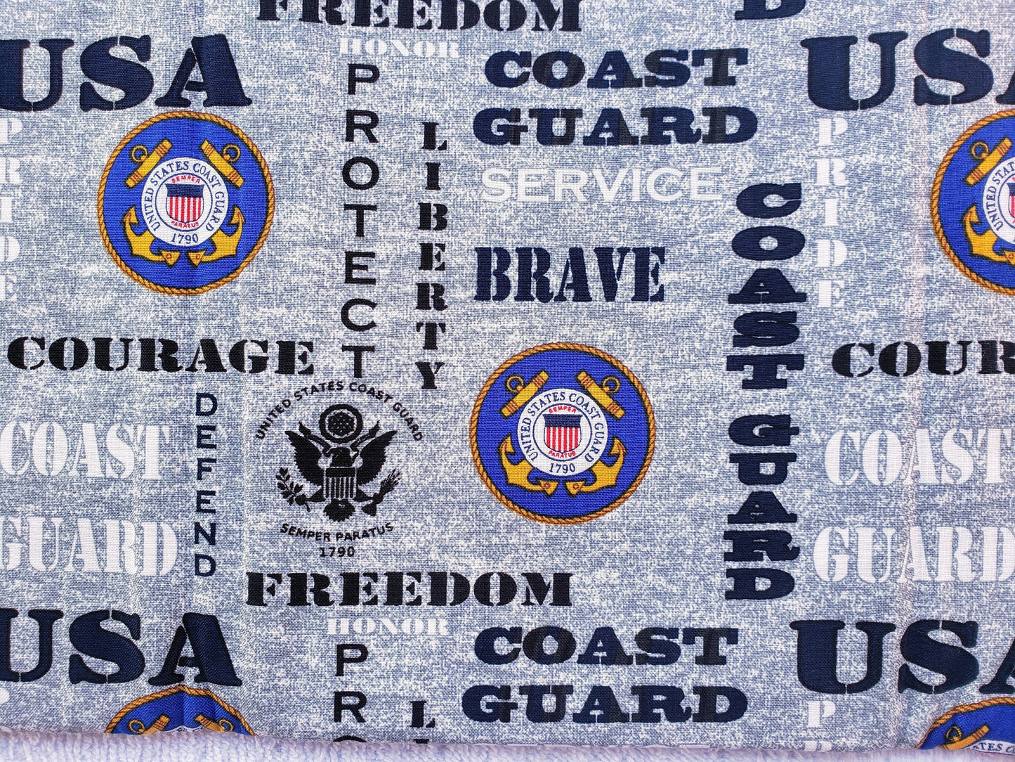 US COAST GUARD Hero Military Inspired Patriotic Clip on Dog Bandana With Buckle Pet Cat Bandanna Handmade to Order