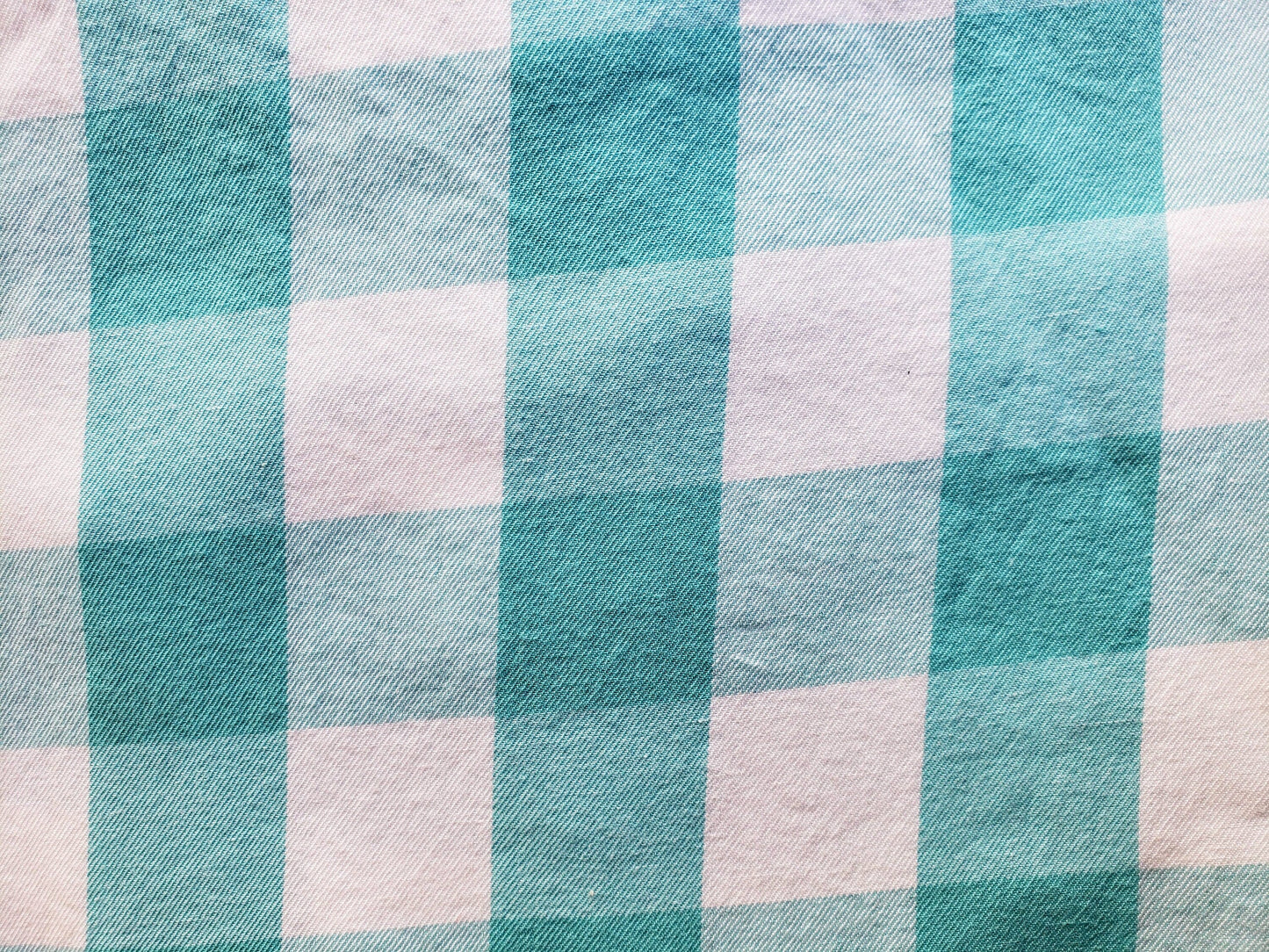 Clip on Dog Bandana With Buckle Pet Cat Bandanna Scarf Light Teal Robin's Egg Blue Buffalo Plaid Spring Handmade to Order