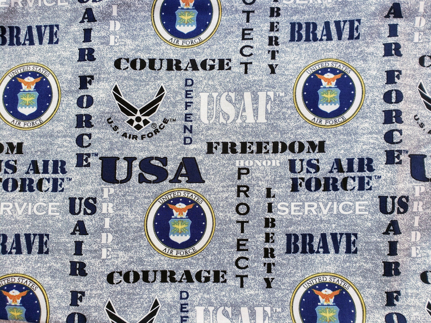 US AIR FORCE Hero Military Inspired Patriotic Clip on Dog Bandana With Buckle Pet Cat Bandanna Handmade to Order