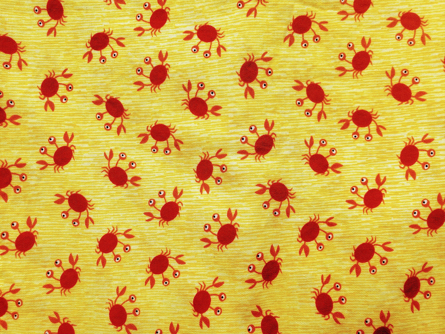 Clip on Dog Bandana With Buckle Pet Cat Bandanna Scarf Yellow Beach Red Crab Summer Print Handmade to Order