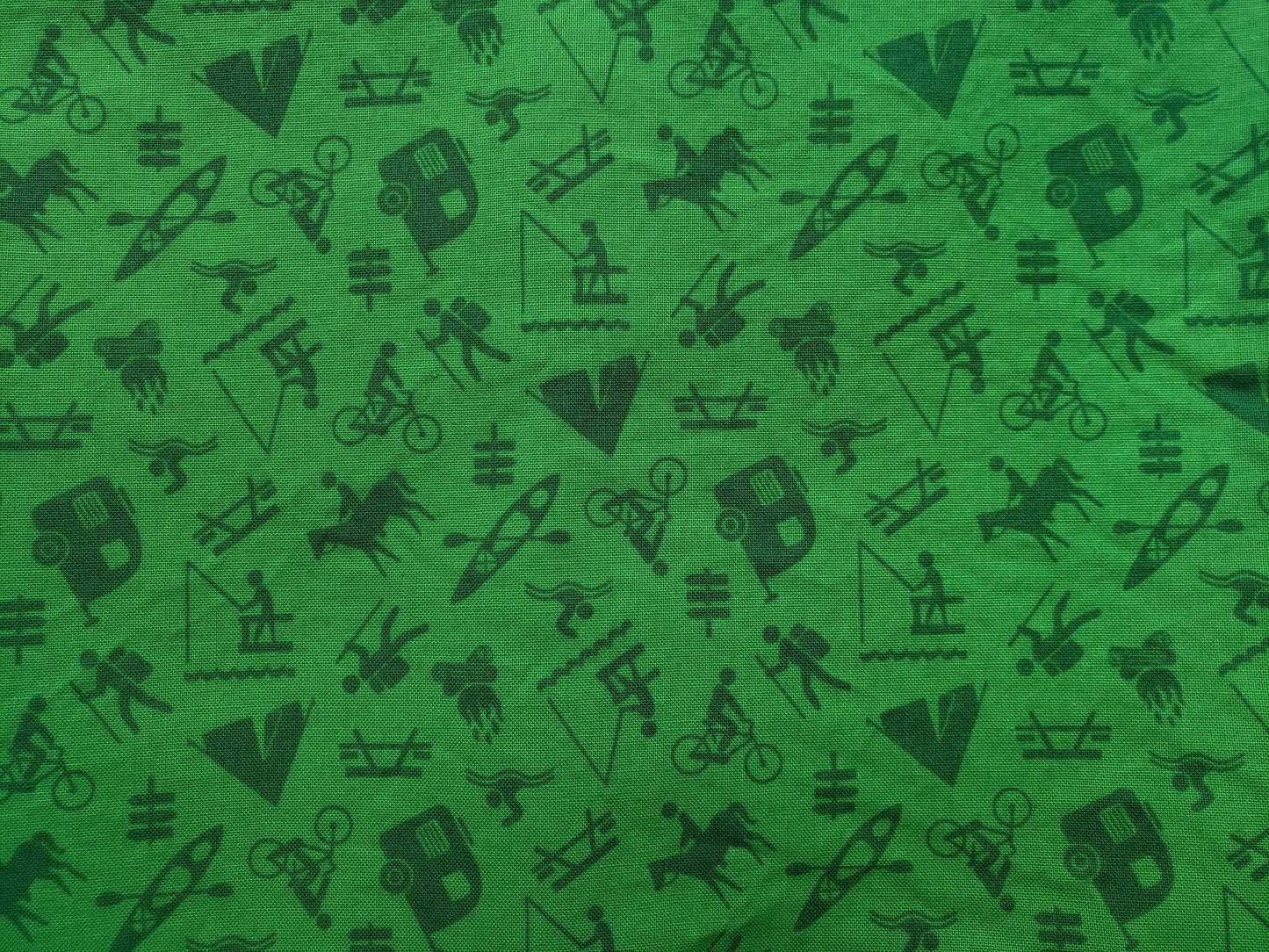 Clip on Dog Bandana With Buckle Pet Cat Bandanna Scarf Green Camping Fishing RVing Signage Print Handmade to Order