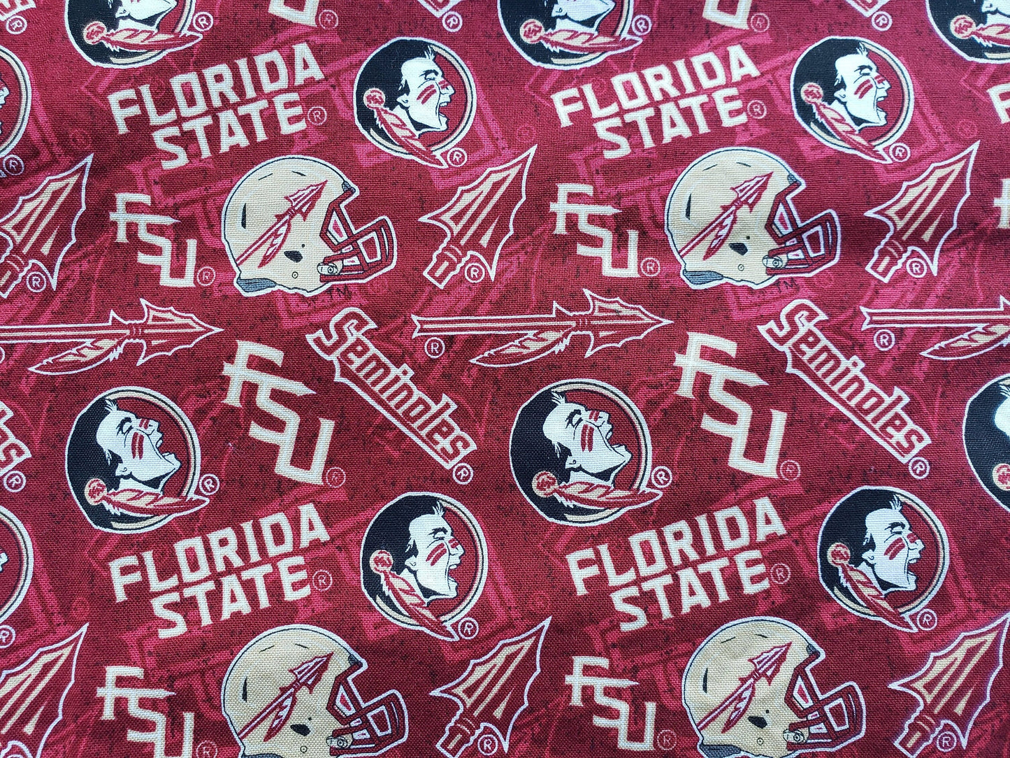 Clip on Dog Bandana With Buckle Pet Cat Bandanna Scarf Florida State University Seminoles ncaa fsu Handmade to Order