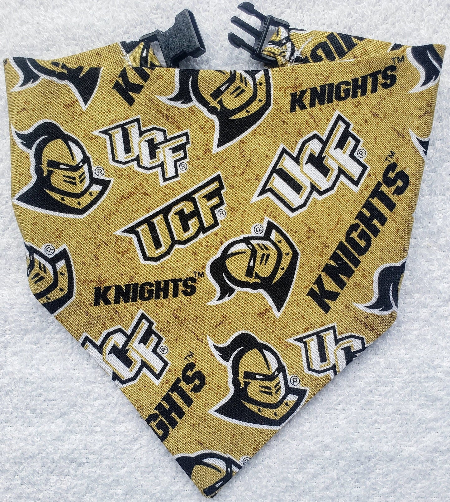 Clip on Dog Bandana With Buckle Pet Cat Bandanna Scarf University of Central Florida Knights ncaa ucf Handmade to Order