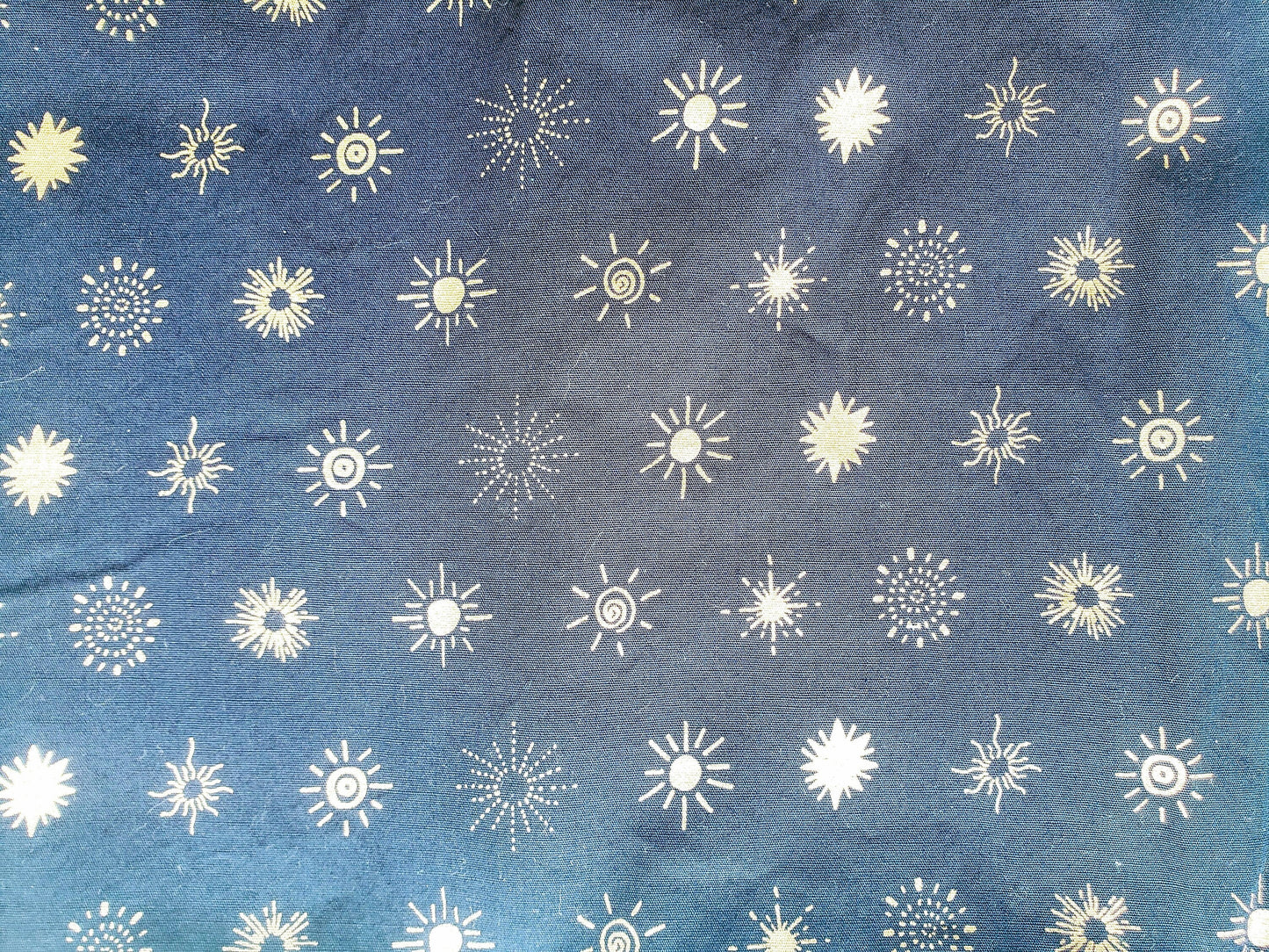 Clip on Dog Bandana With Buckle Pet Cat Bandanna Scarf Midnight Blue Gold Foil Suns Print Handmade to Order