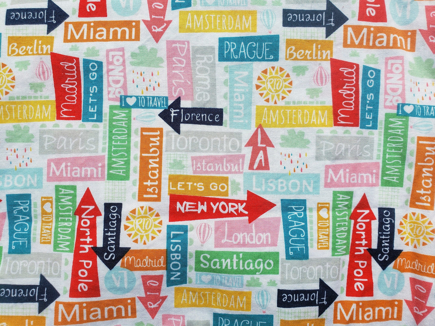 Clip on Dog Bandana With Buckle Pet Cat Bandanna Scarf Travel Destination Signs Print Handmade to Order