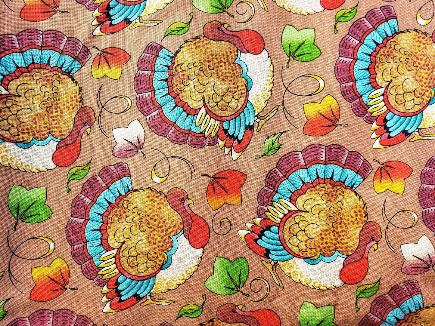 Turkeys Thanksgiving Fall Autumn Harvest Clip on Dog Bandana With Buckle Pet Cat Bandanna Handmade to Order
