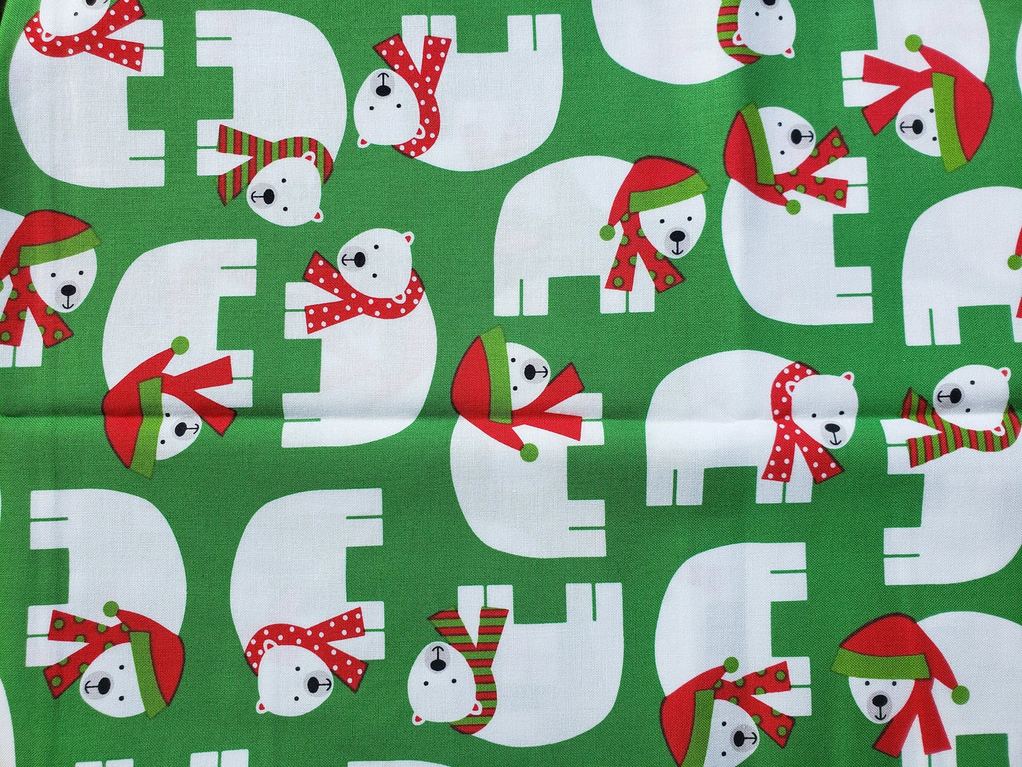 Polar Bears Christmas Holiday Winter Clip on Dog Bandana With Buckle Pet Cat Bandanna Handmade to Order