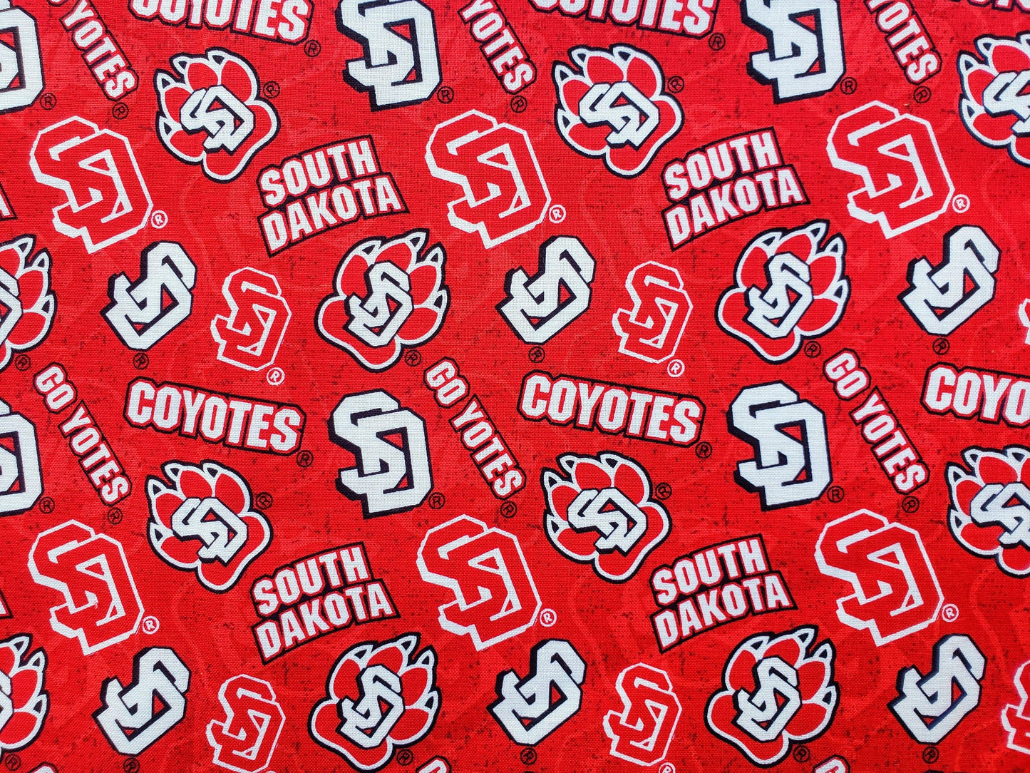 Clip on Dog Bandana With Buckle Pet Cat Bandanna Scarf University of SOUTH DAKOTA COYOTES Yotes usd Handmade to Order