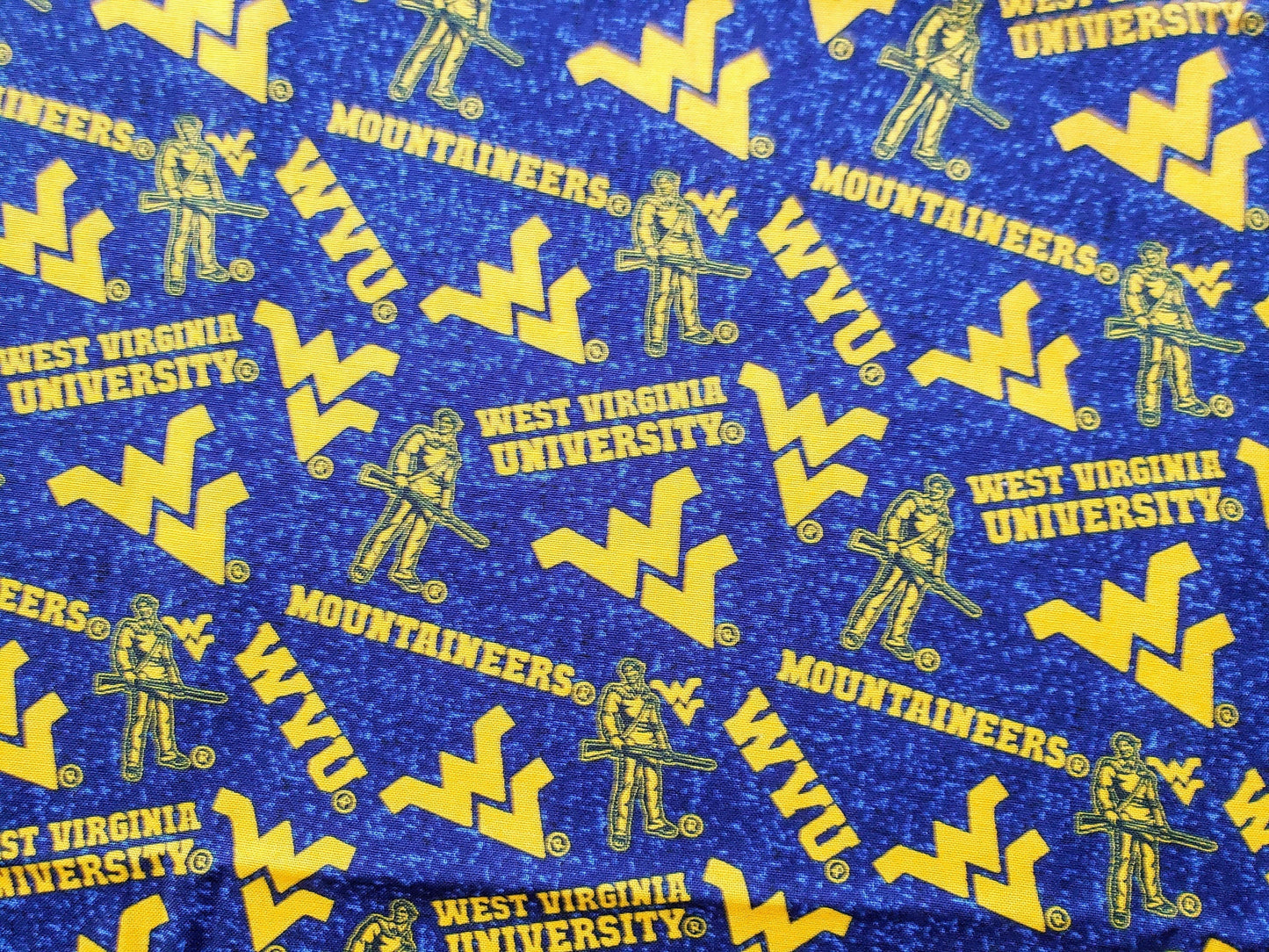 Clip on Dog Bandana With Buckle Pet Cat Bandanna Scarf WEST VIRGINIA University MOUNTAINEERS wvu ncaa Handmade to Order
