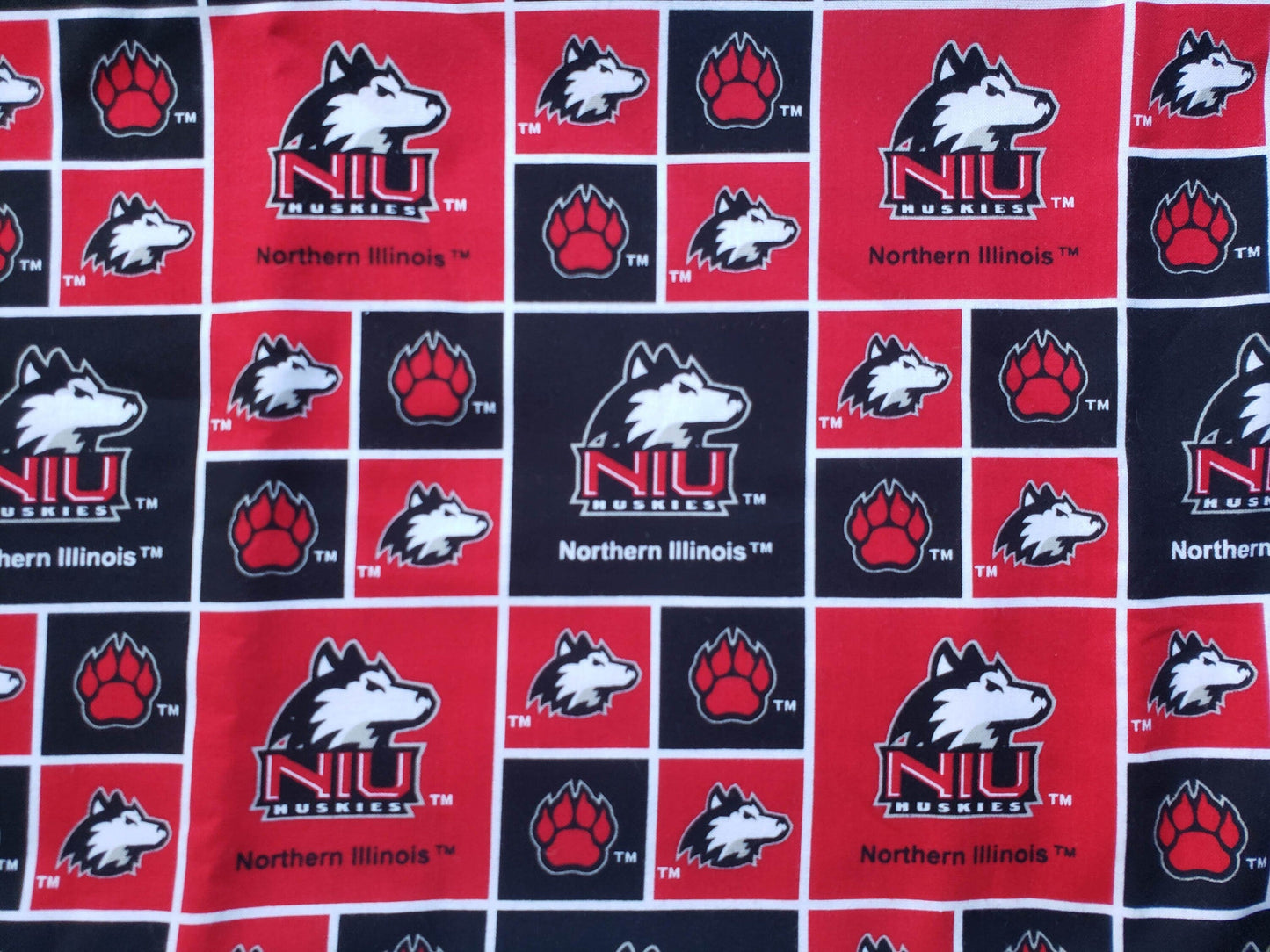 Clip on Dog Bandana With Buckle Pet Cat Bandanna Scarf NORTHERN ILLINOIS University HUSKIES ncaa niu Handmade to Order