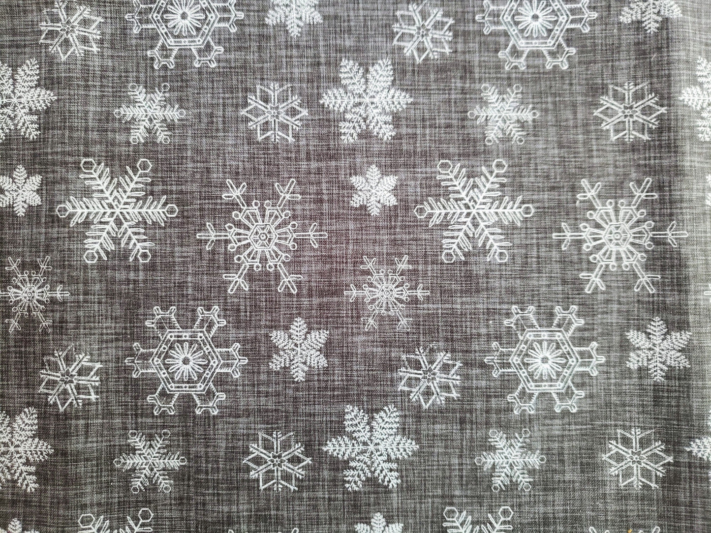 Gray Snowflake Winter Christmas Holiday Clip on Dog Bandana With Buckle Pet Cat Bandanna Handmade to Order