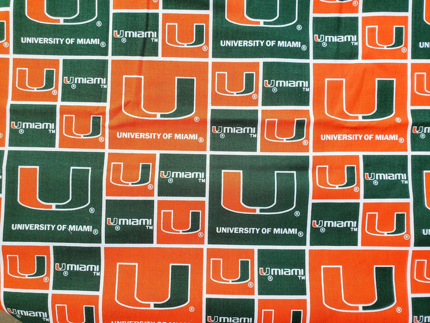 Clip on Dog Bandana With Buckle Pet Cat Bandanna Scarf University of MIAMI HURRICANES ncaa um Handmade to Order