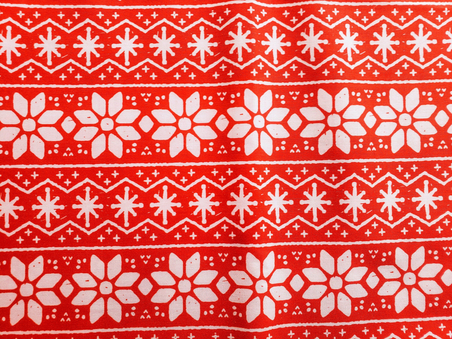 Clip on Dog Bandana With Buckle Pet Cat Bandanna Scarf Red & White Scandinavian Snowflake Sweater Pattern Handmade to Order