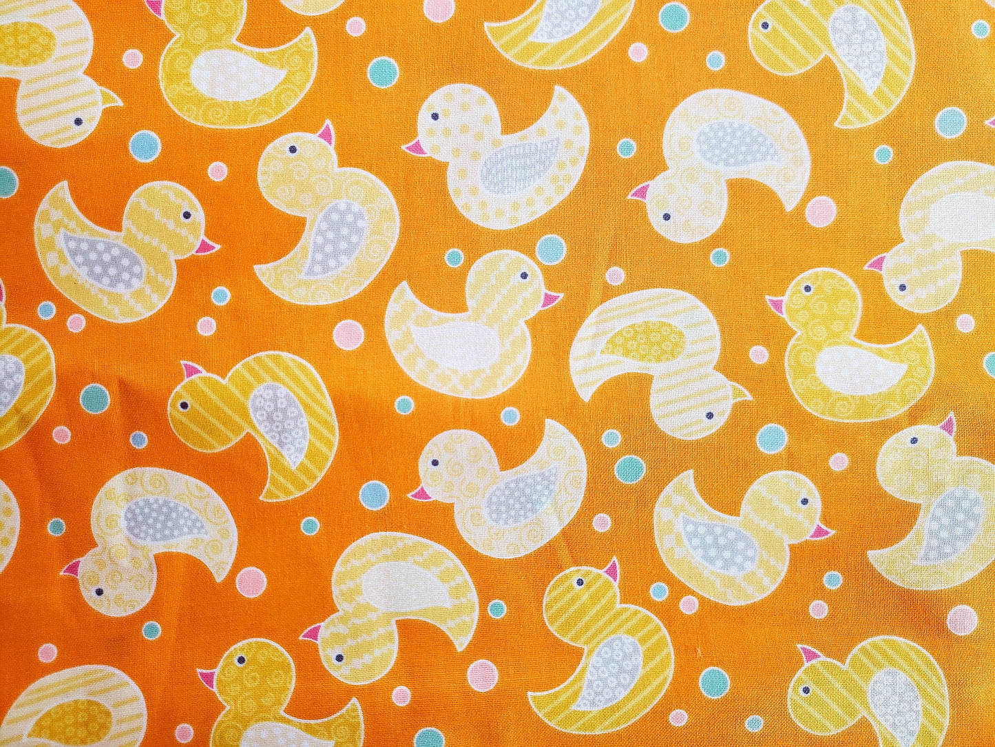 Clip on Dog Bandana With Buckle Pet Cat Bandanna Scarf Rubber Ducks Ducky Bubbles Orange Handmade to Order