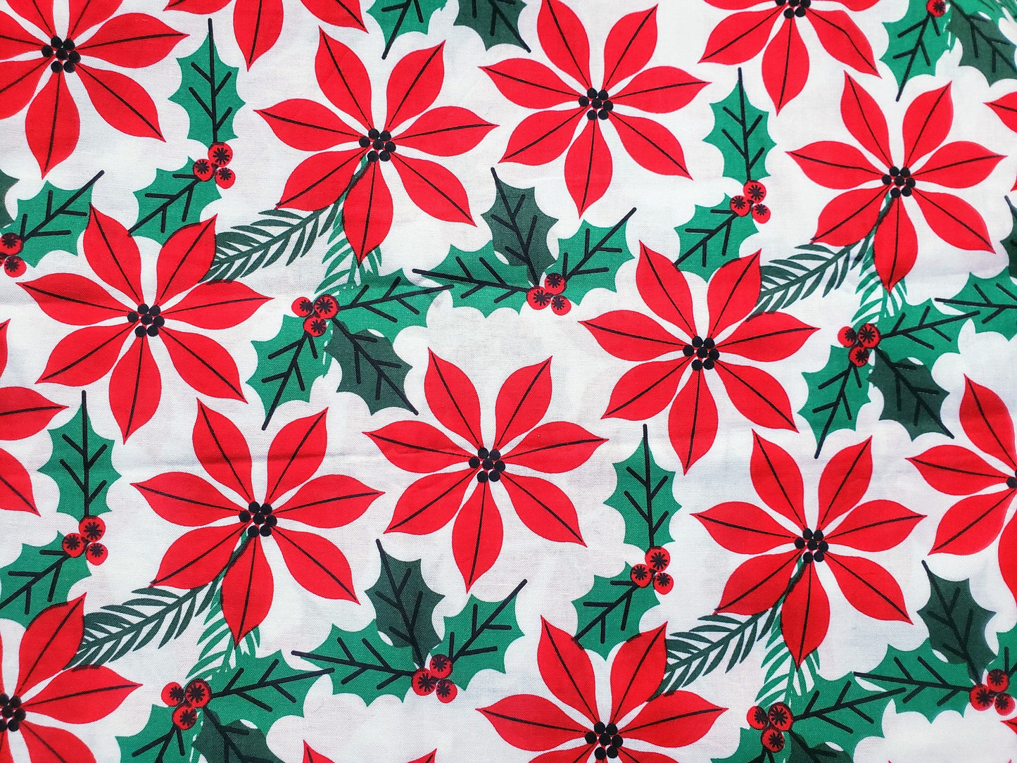 Poinsettia Floral Christmas Winter Clip on Dog Bandana With Buckle Pet Cat Bandanna Handmade to Order