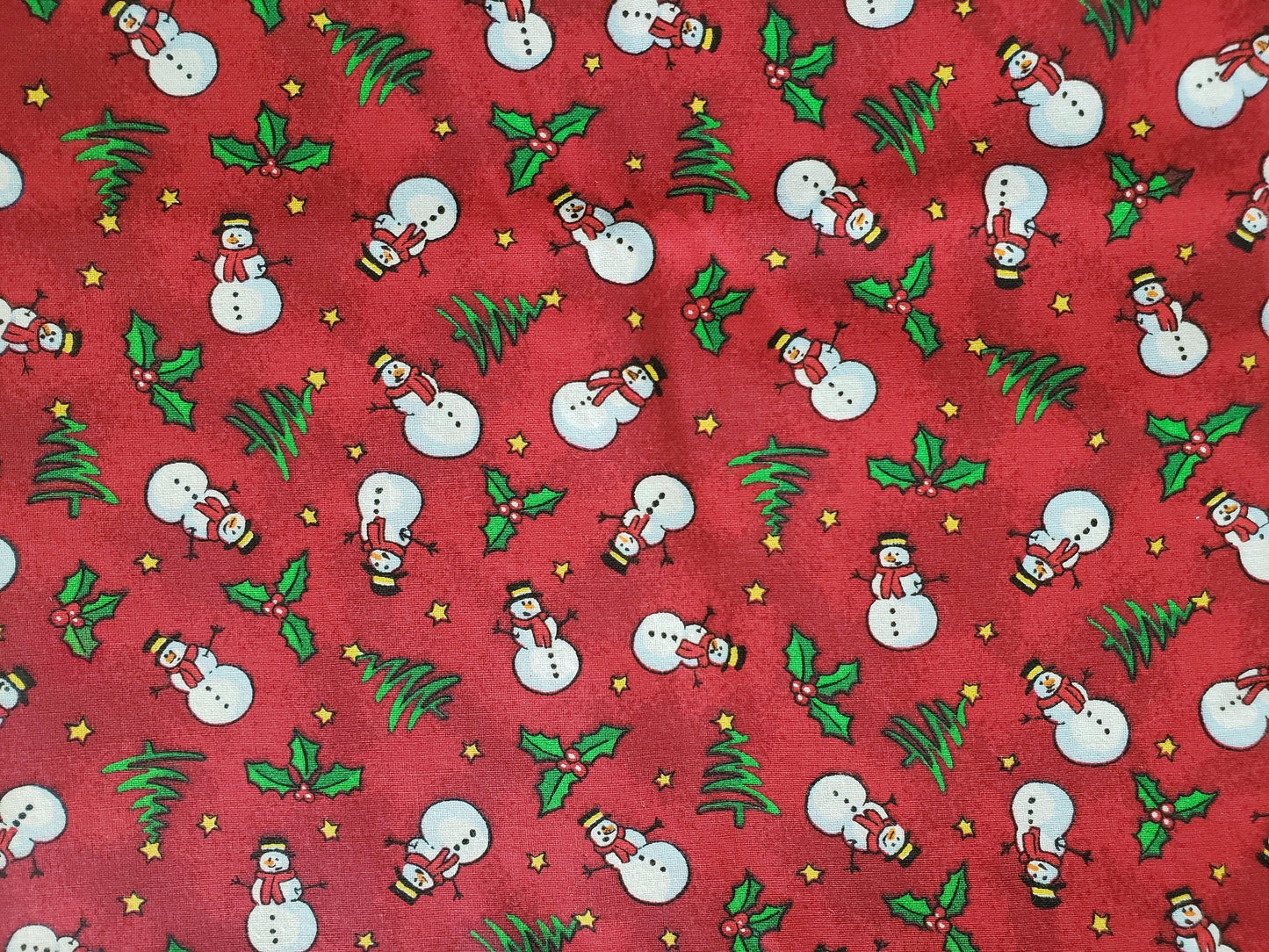 Snowman & Christmas Trees Winter Print Clip on Dog Bandana With Buckle Pet Cat Bandanna Handmade to Order