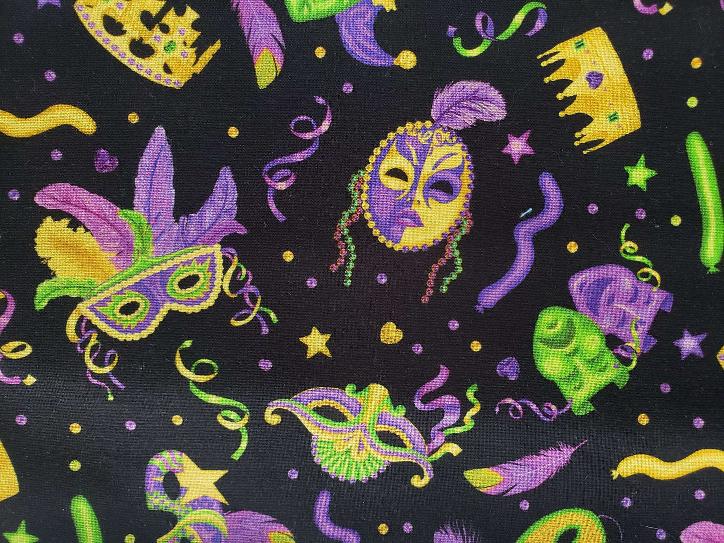 Masks Mardi Gras NOLA New Orleans Clip on Dog Bandana With Buckle Pet Cat Bandanna Handmade to Order