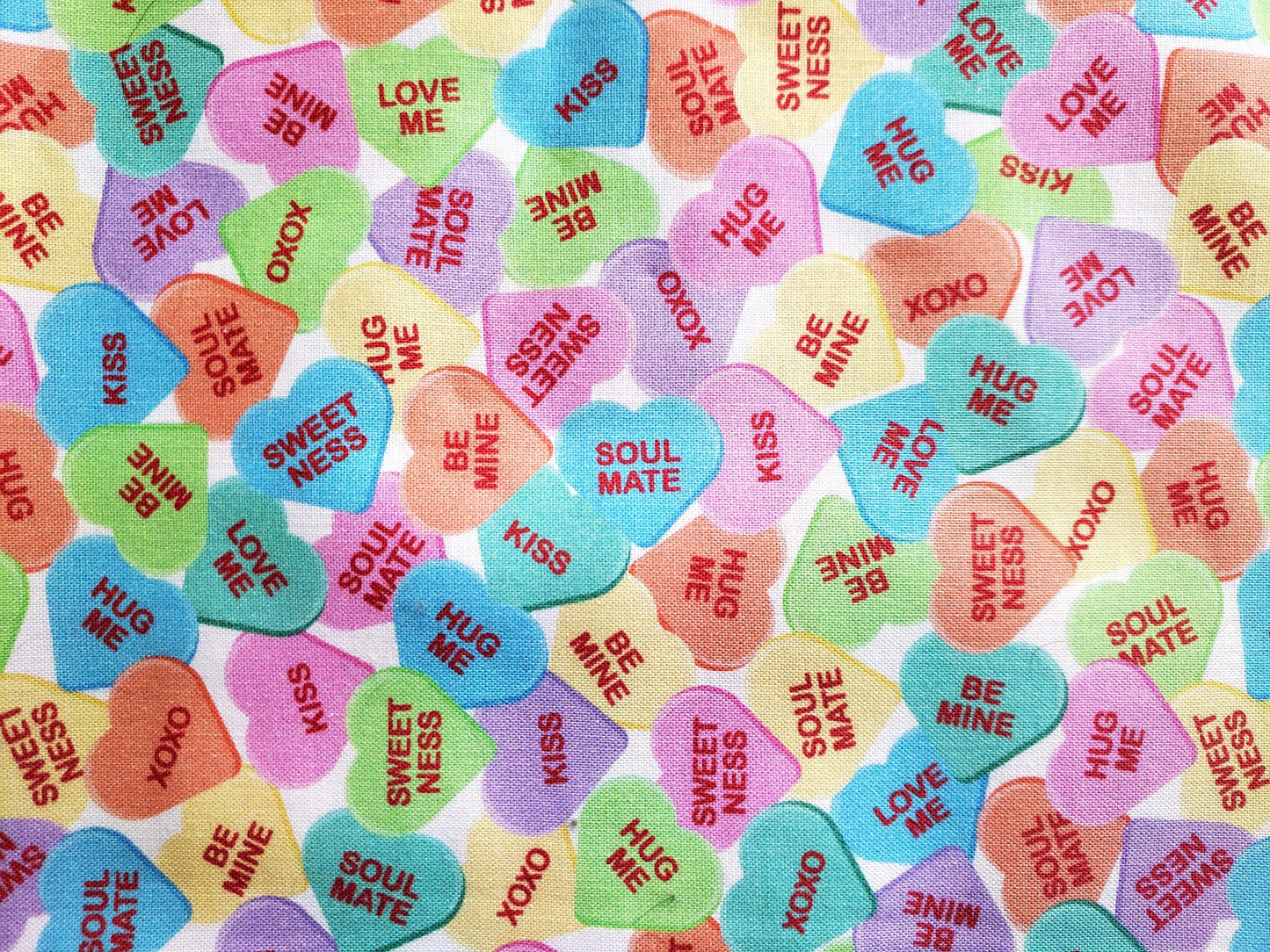 Sweethearts Pastel Candies Valentine's Day Clip on Dog Bandana With Buckle Pet Cat Bandanna Handmade to Order