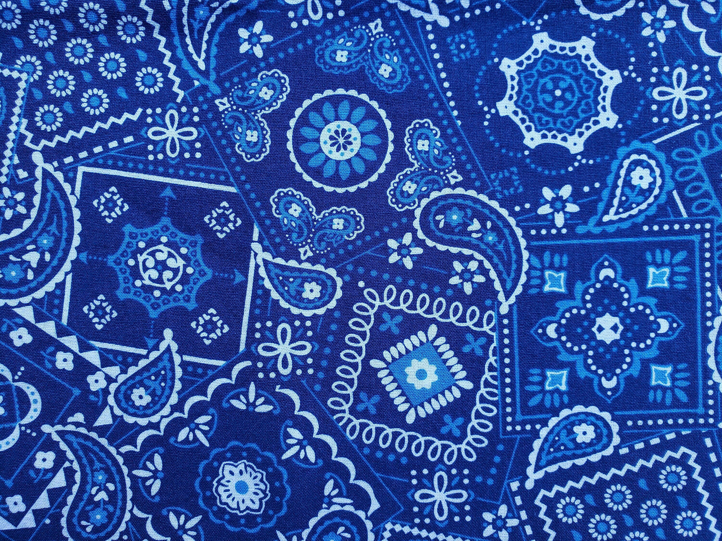 Clip on Dog Bandana With Buckle Pet Cat Bandanna Scarf Classic Blue Western Cowboy Cowgirl Bandana Handmade to Order