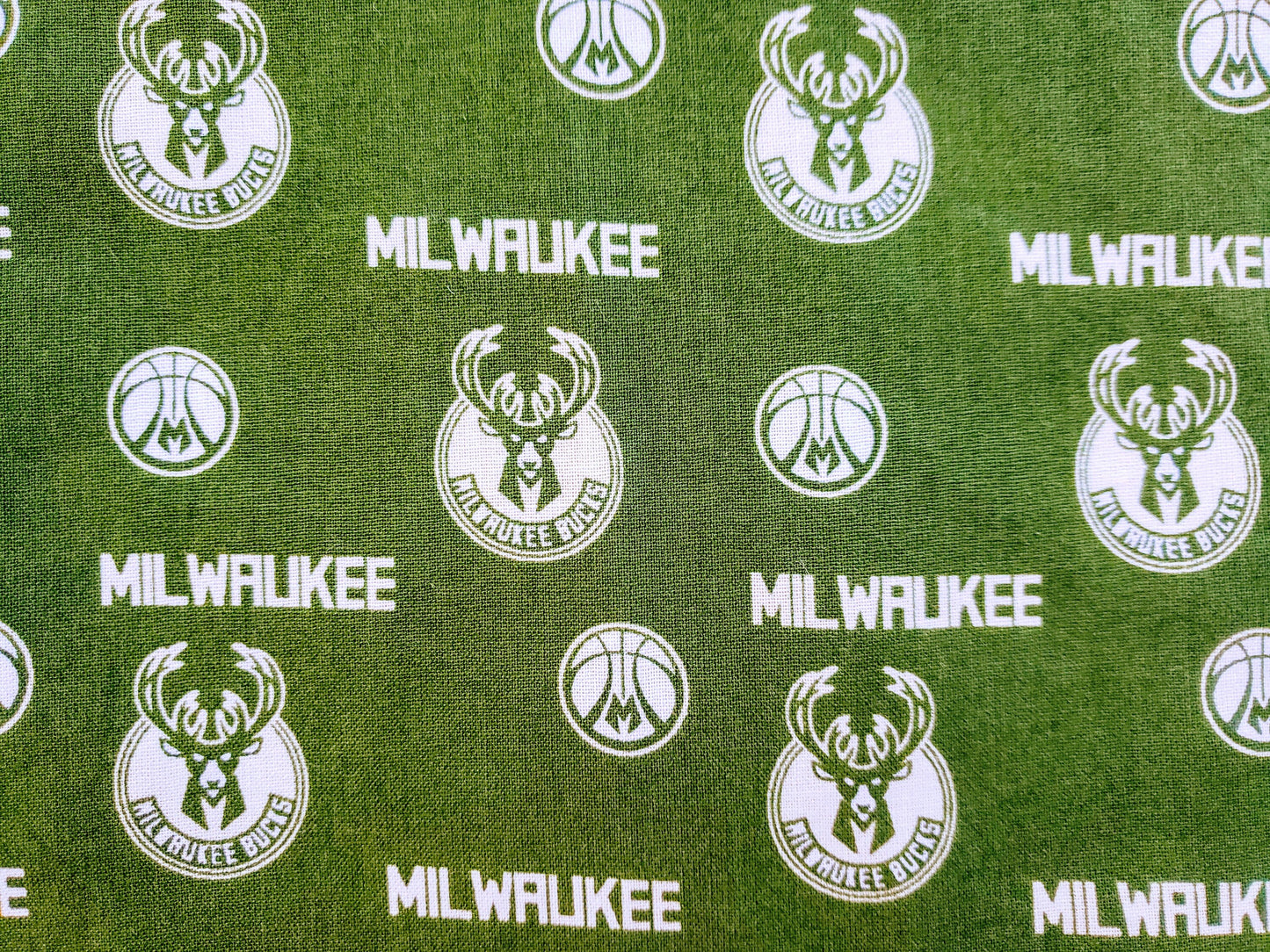 Clip on Dog Bandana With Buckle Pet Cat Bandanna Scarf MILWAUKEE BUCKS basketball nba Print Handmade to Order