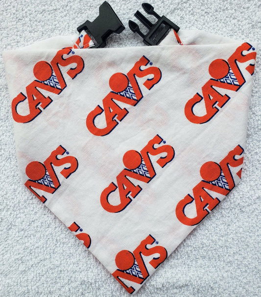 CLEVELAND CAVALIERS basketball nba Print Clip on Dog Bandana With Buckle Pet Cat Bandanna Scarf Handmade to Order