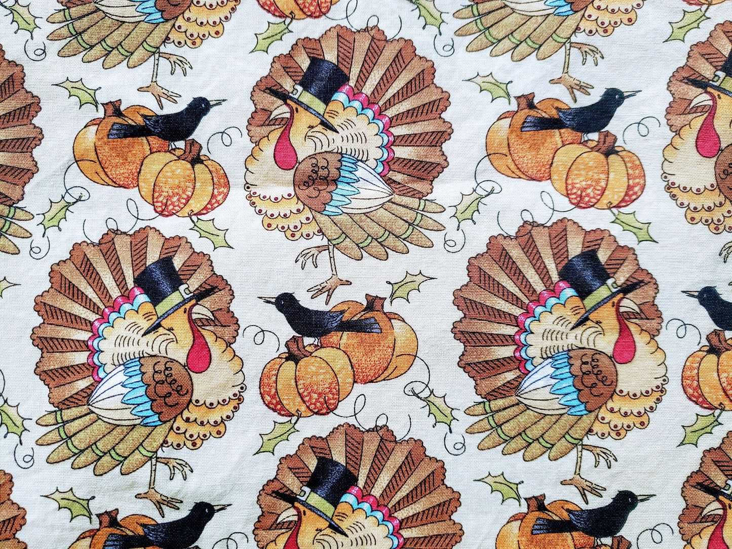 Turkeys Thanksgiving Fall Autumn Harvest Clip on Dog Bandana With Buckle Pet Cat Bandanna Handmade to Order